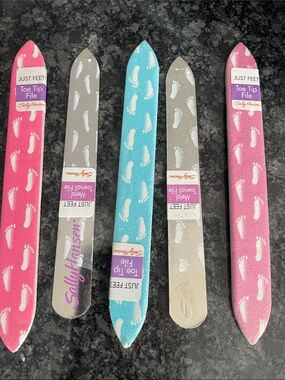 5 Sally Hansen Just Feet Toe Tip Nail File - Pink, Blue, Gray